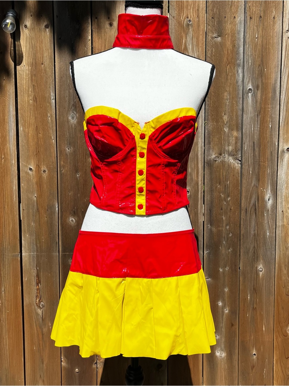 Dolls Kill Trickz N’ Treatz Fast Food Worker Red & Yellow Costume Set